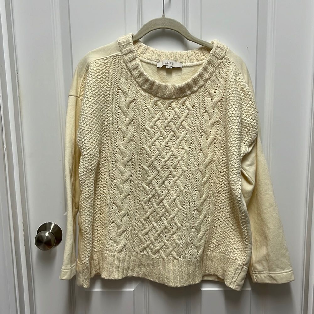 LOFT CABLE KNIT SWEATER